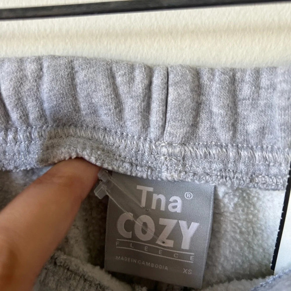 TNA Cozy Fleece Grey Shorts - Picture 3 of 3